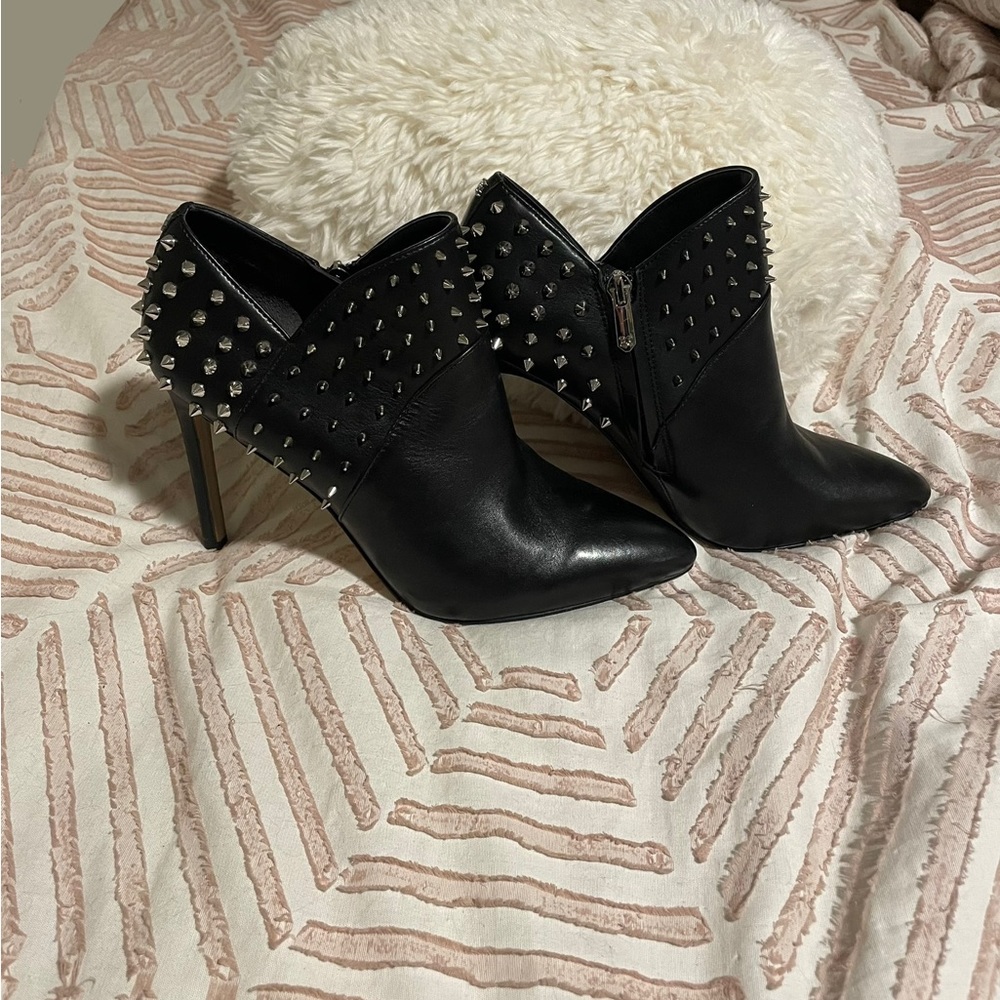 Black heeled spike booties Sam Edelman